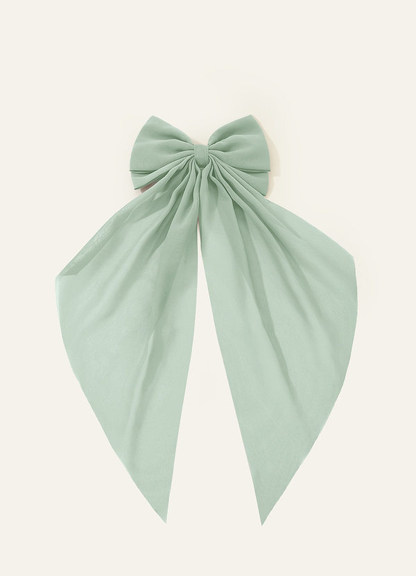 front Matching Color Chiffon Bow Hair Clip