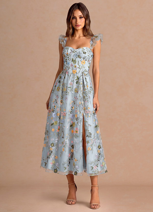 Denisse Sky Blue Midi Dress image1