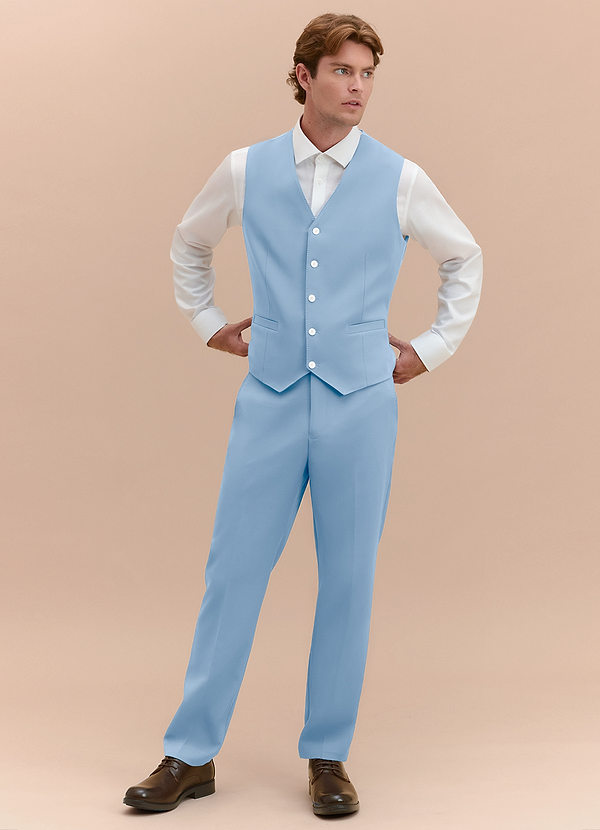 front James Bleu Ciel Gilet de costume