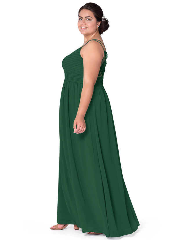  Azazie Blake Bridesmaid Dress  Dark Green Azazie 