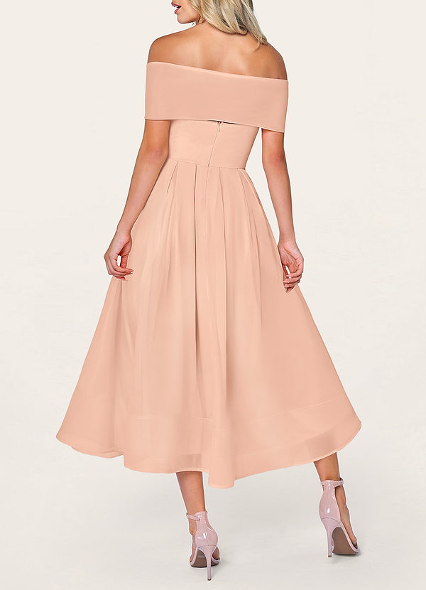 back Dear To My Heart Blushing Pink Off-The-Shoulder Midi Dress