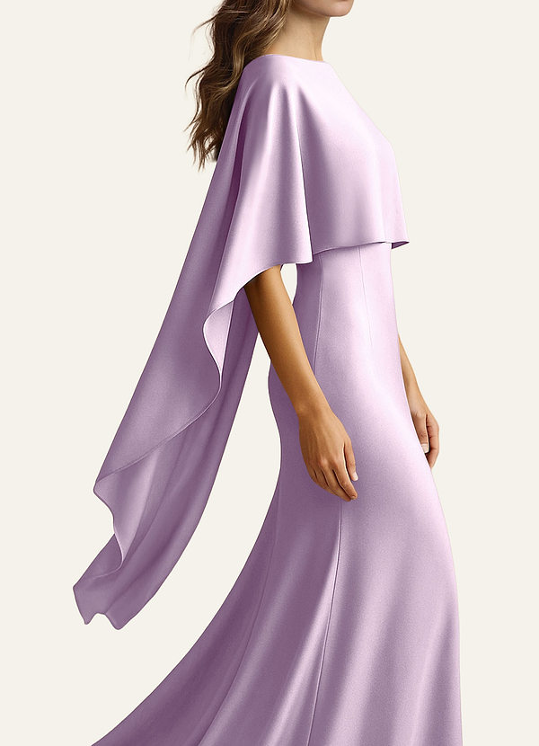 front Azazie Matchande färg stretchig satin flervägskappa