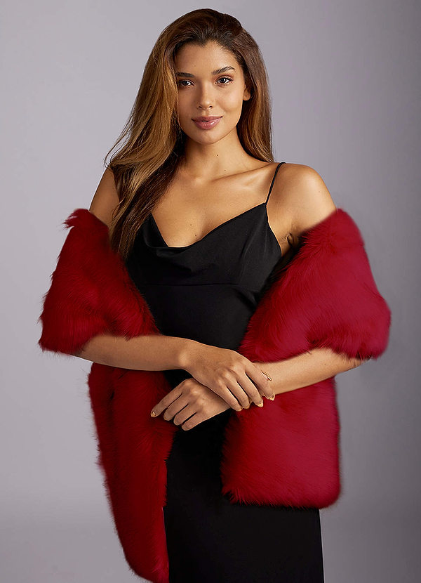 front Faux Fur Scarf Stoles Wraps