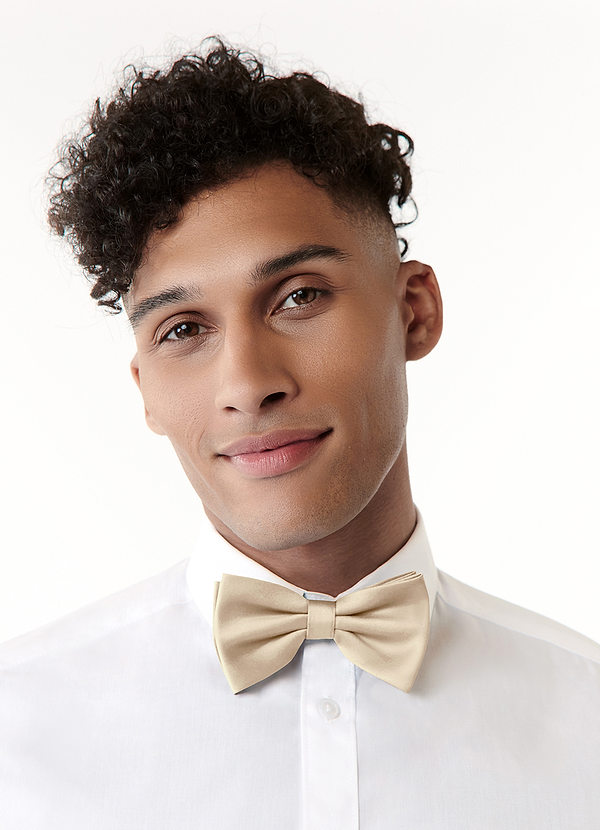 front Matte Satin Pre-Tied Bow Tie