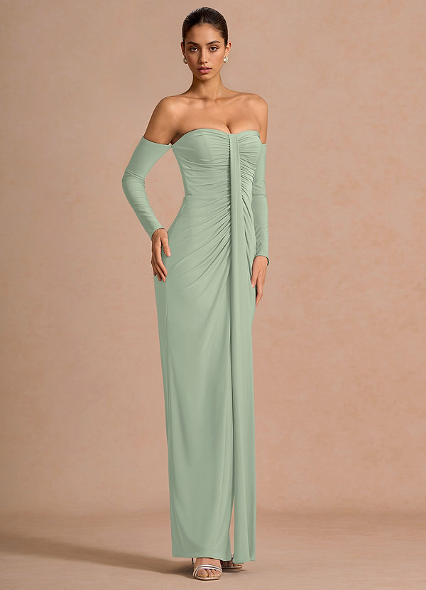 Harper Light Green Maxi Dress image1