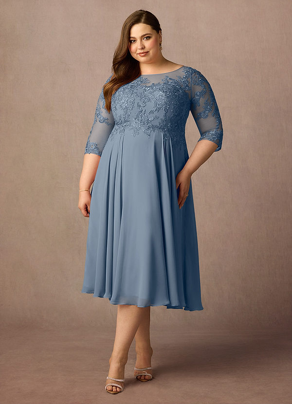 Azazie Marge Mother of the Brides Dresses Twilight A-Line Scoop Lace Chiffon Dress image1