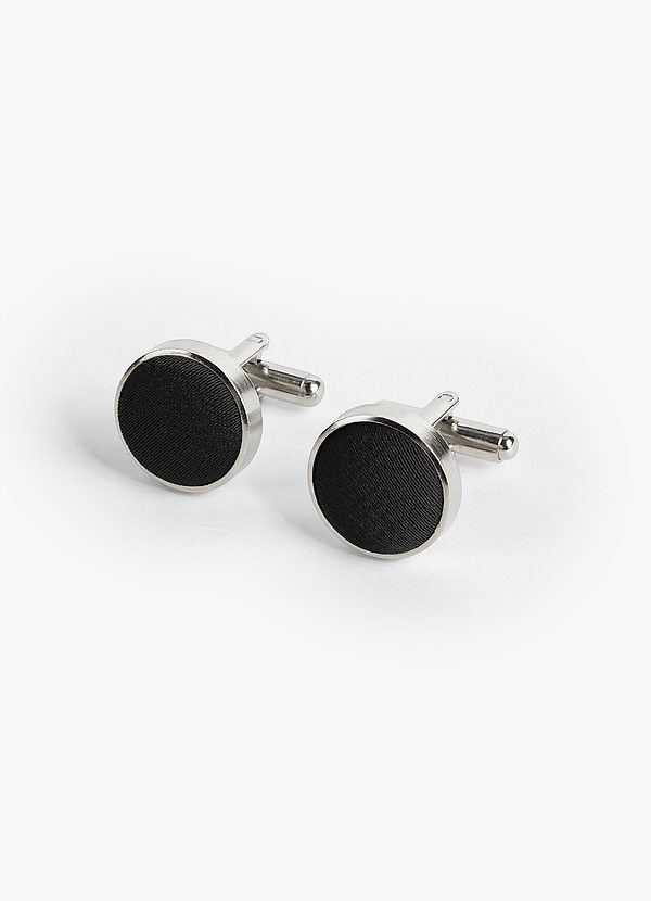 front Rounded Stretch Satin Cufflinks