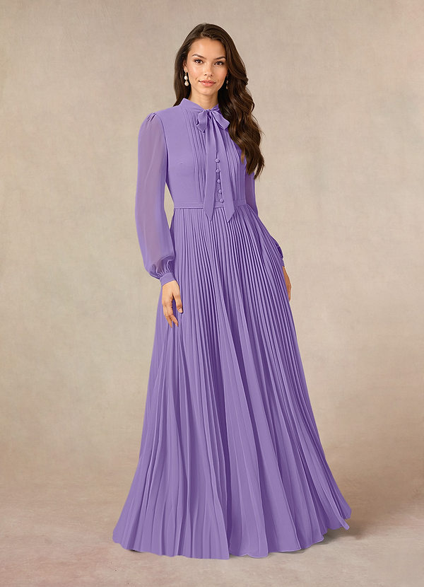 Azazie Adellah Abiti da Mamma Sposa Abito A-Line in Chiffon Plissettato Tahiti image1