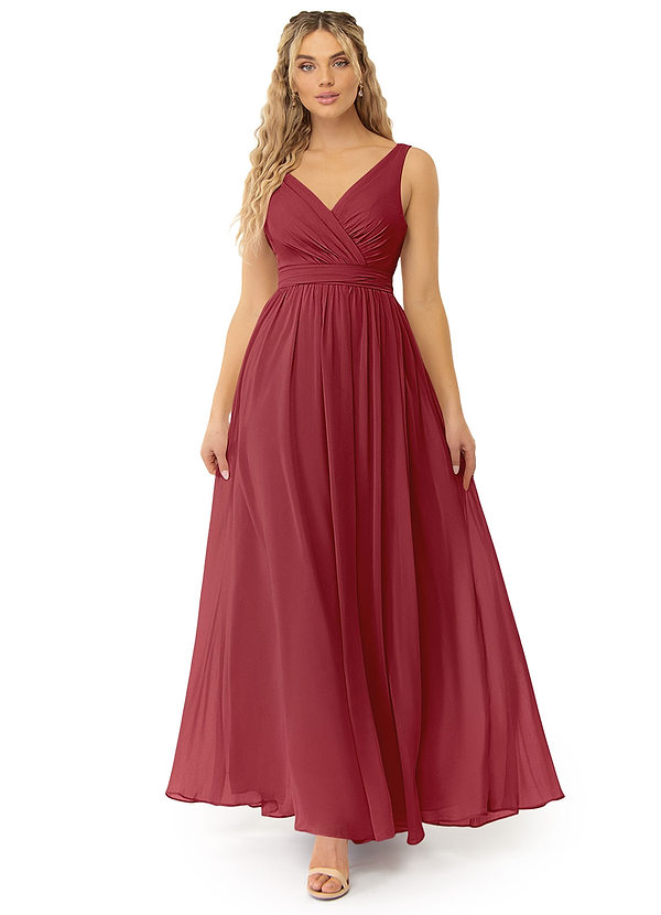 Pomegranate Azazie Kora Bridesmaid Dresses | Azazie