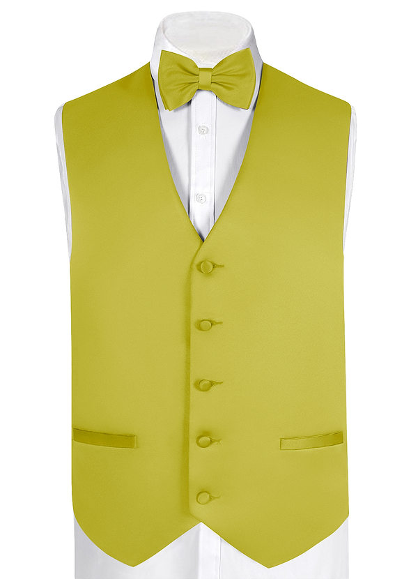 front Matte Satin Vest and Bow Tie Set