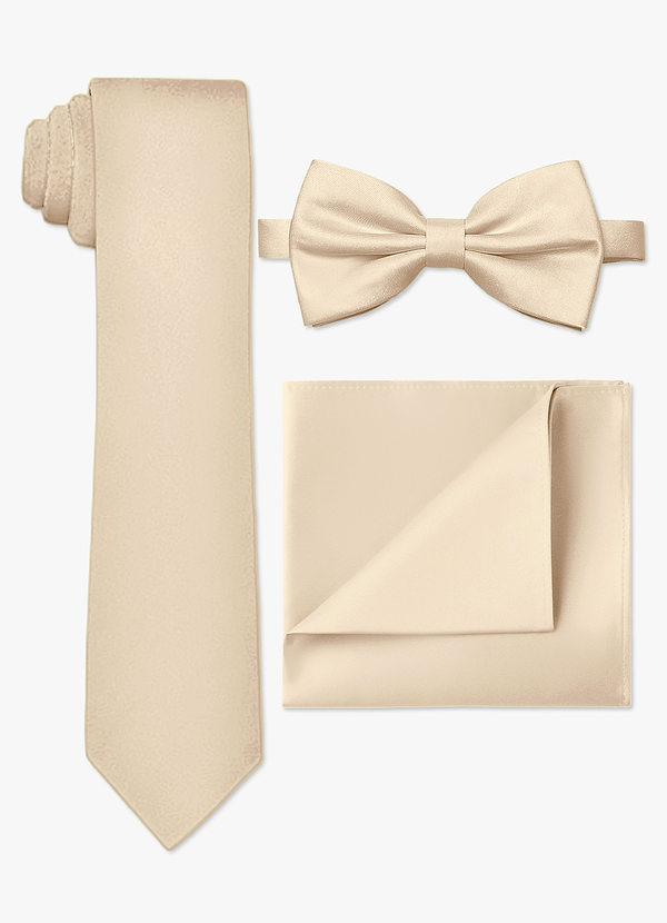 front Matte Satin Skinny Tie Set