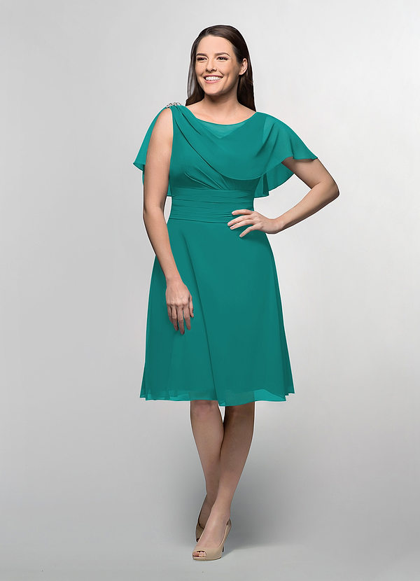Azazie Keely MBD Mother Of The Bride Dress Jungle Green Azazie