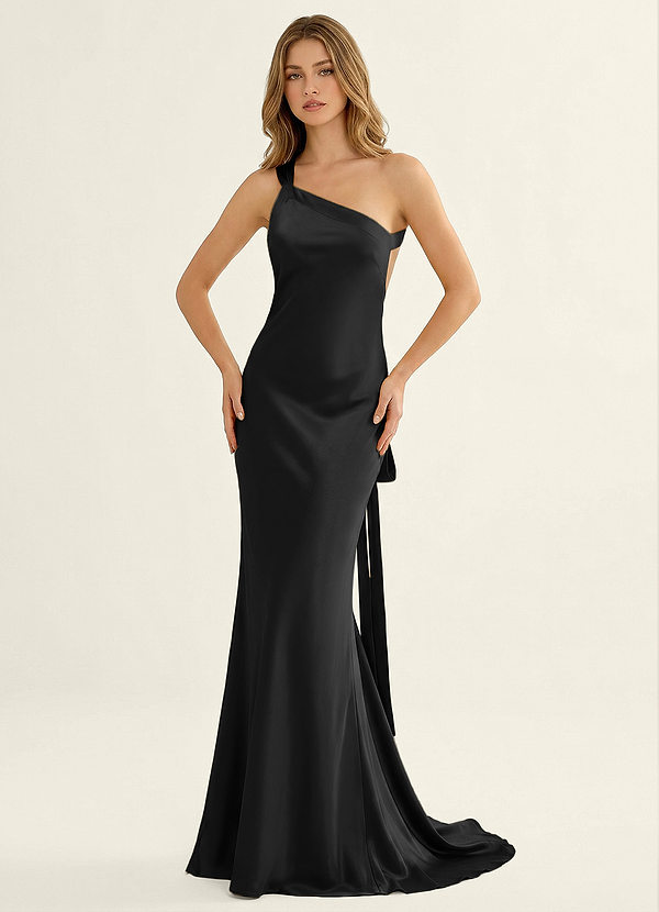 Persephone Noir Robe de bal en satin image1