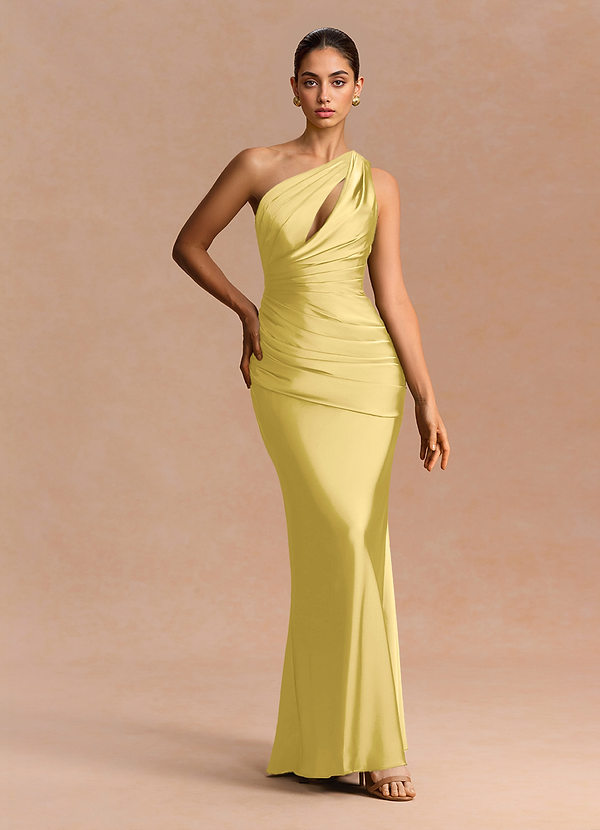 Guinevere Pastel Yellow Maxi Dress image1