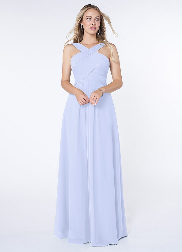 Azazie Kaleigh Bridesmaid Dresses Lavender A-Line Pleated Chiffon Dress image1