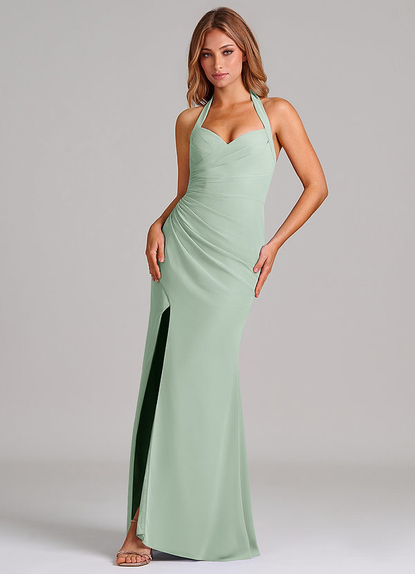 Azazie Emeria Suknie dla druhen Syrena Dekolt w kształcie serca Szyfon Do ziemi Sukienka image1