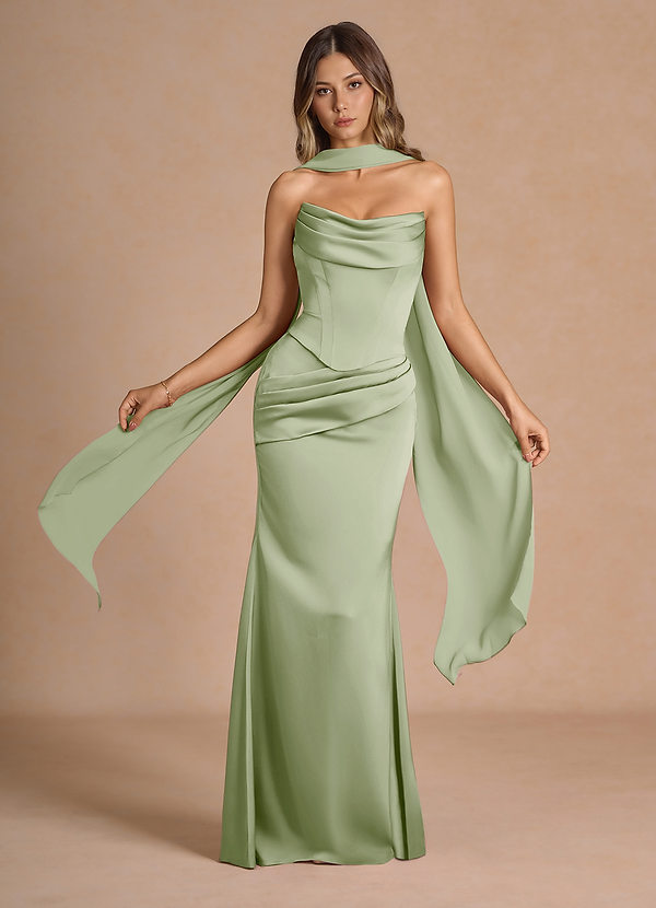 Vestido Salvia Polvoriento Largo Sorrel image1