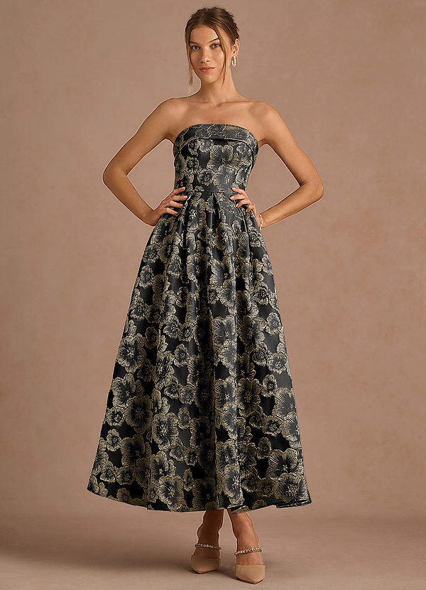 Florentine 검은색 맥시 드레스 image1