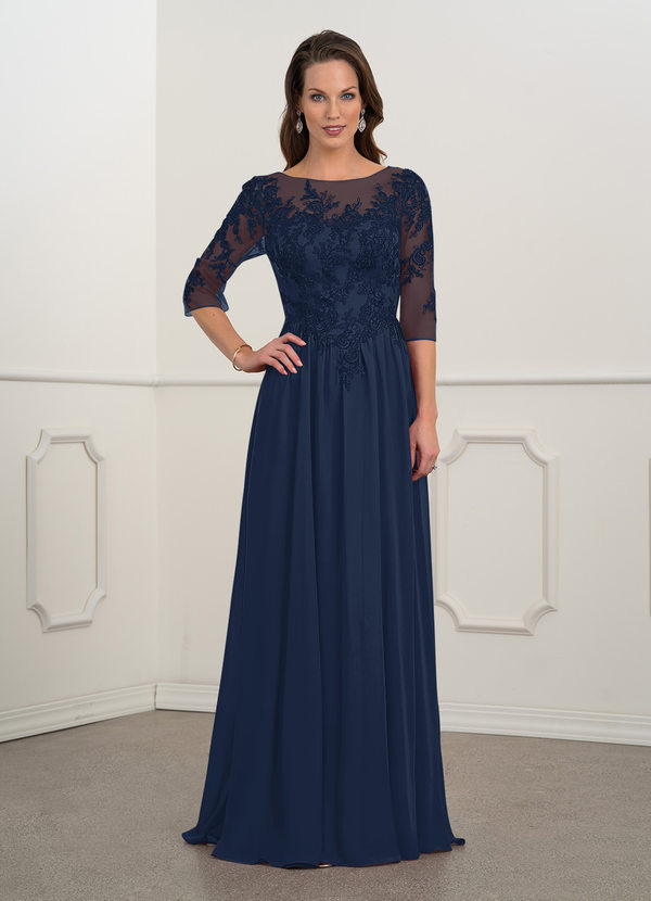 Dark blue mother outlet of the bride dresses