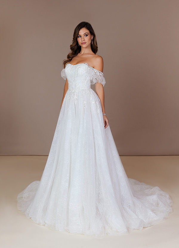 front Azazie Briella Wedding Dress