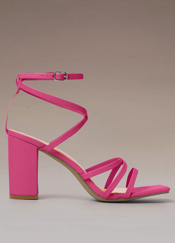 front Cross Strappy Ankle Strap Heels