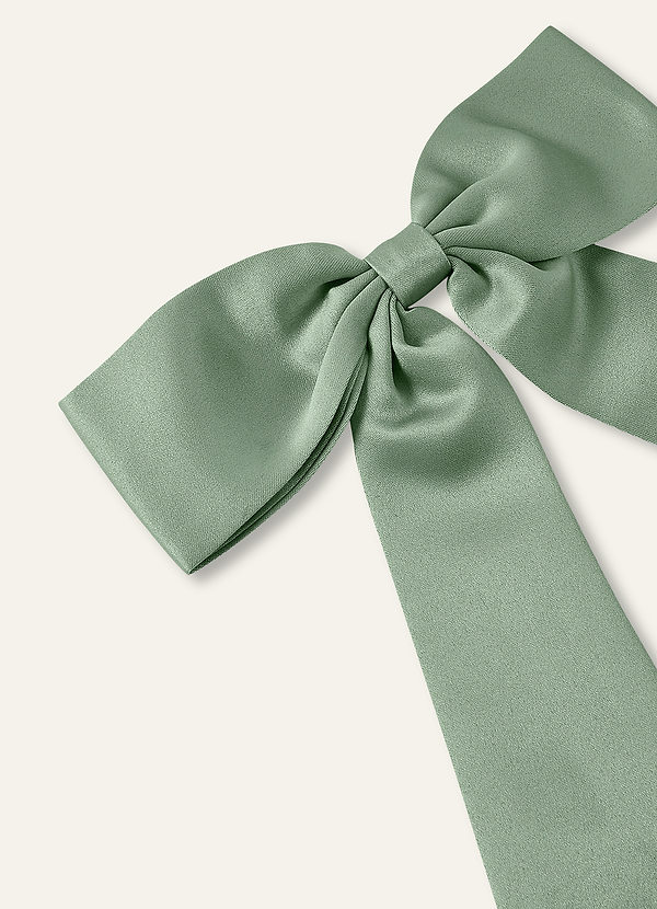 front Set di 2 fermagli per capelli con fiocco in raso coordinato