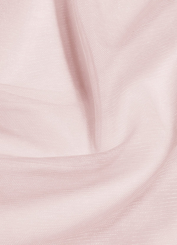front Azazie Blushing Pink Tulle Fabric By the Yard