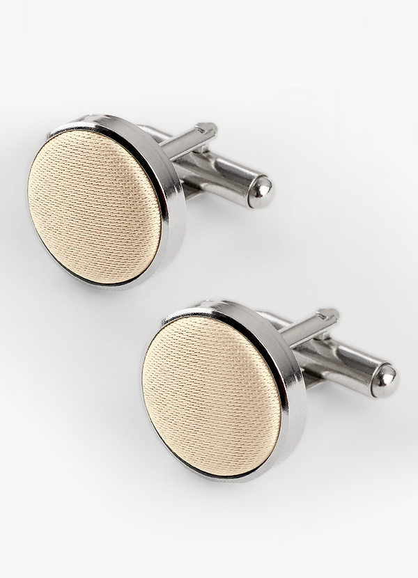 front Rounded Matte Satin Cuff Links