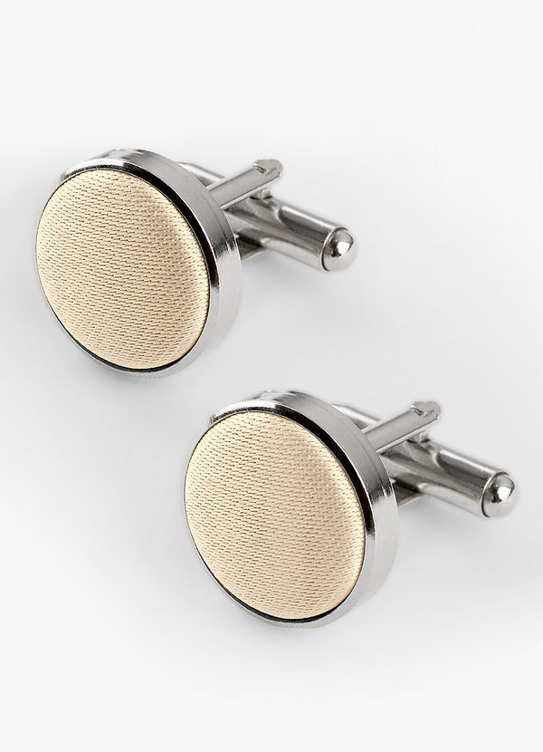 front Rounded Matte Satin Cuff Links