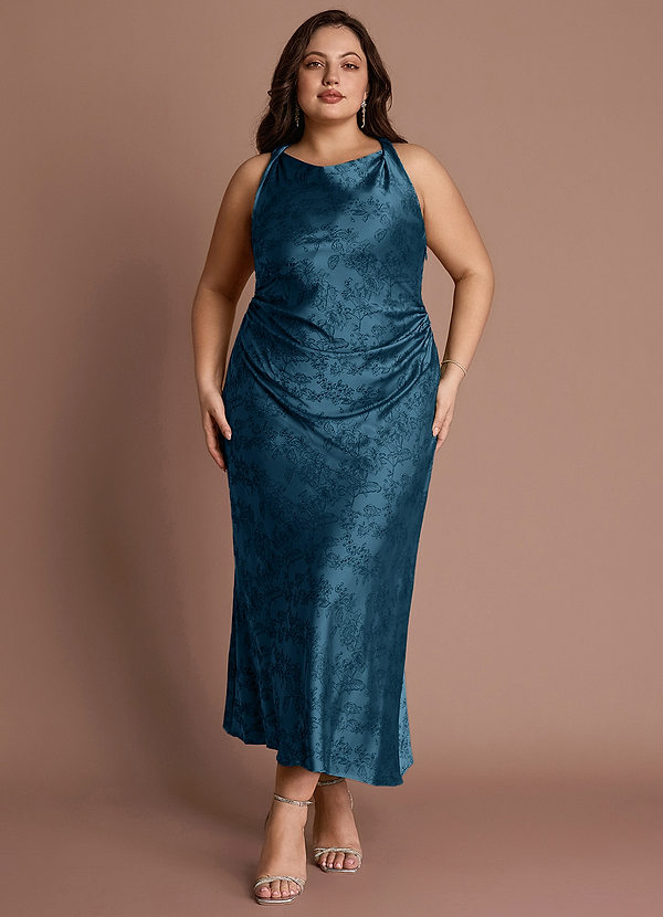 Gelina Navy Black Maxi Dress image1