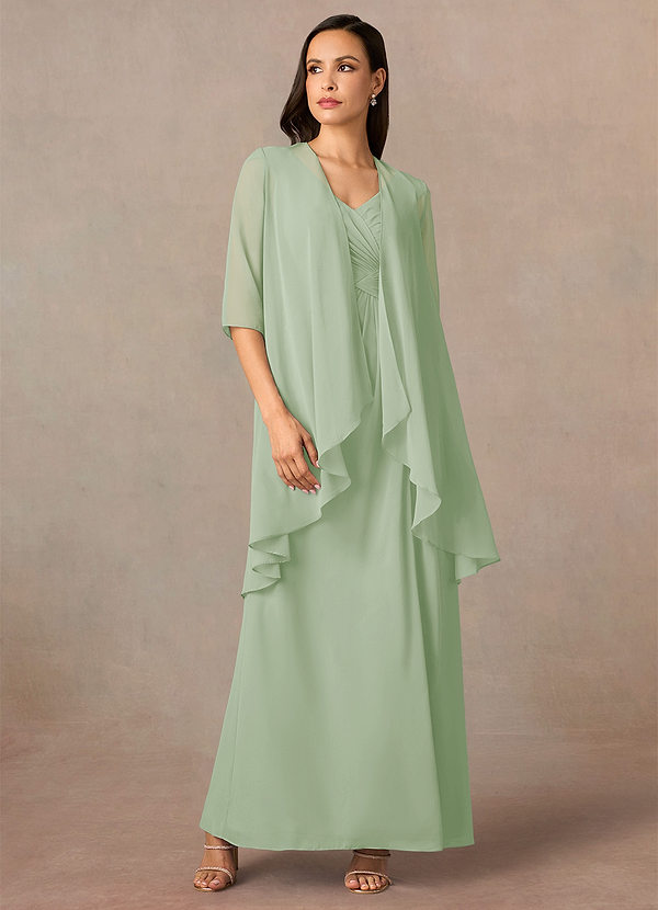 front Azazie Matching Color Olivia Chiffon Wrap