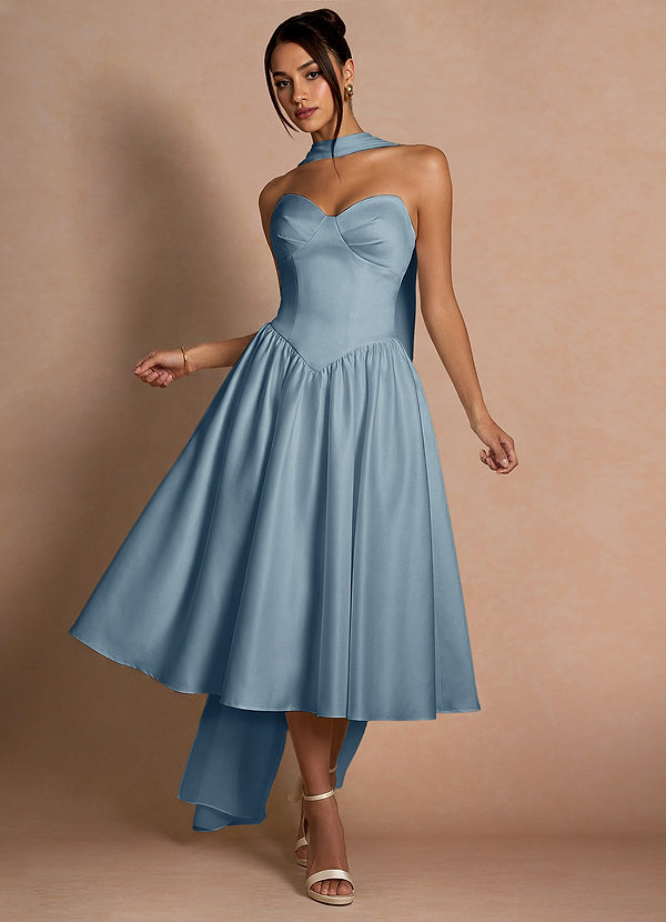 Robe Mi-Longue Poudre Bleue Teylora image1