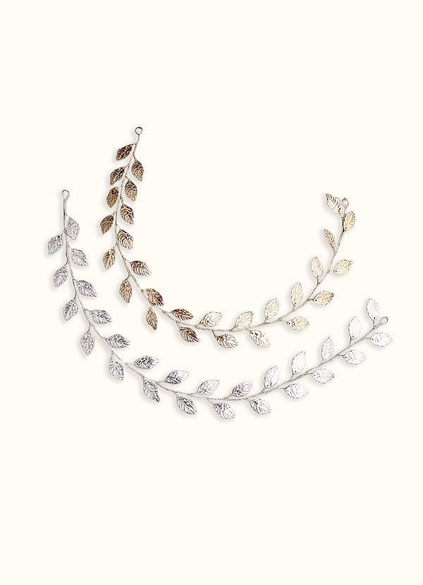 front Gilded Laurel Leaves Headpiece