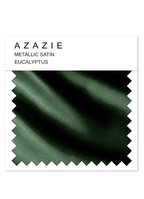 front Azazie Eucalyptus Metallic Satin Swatch