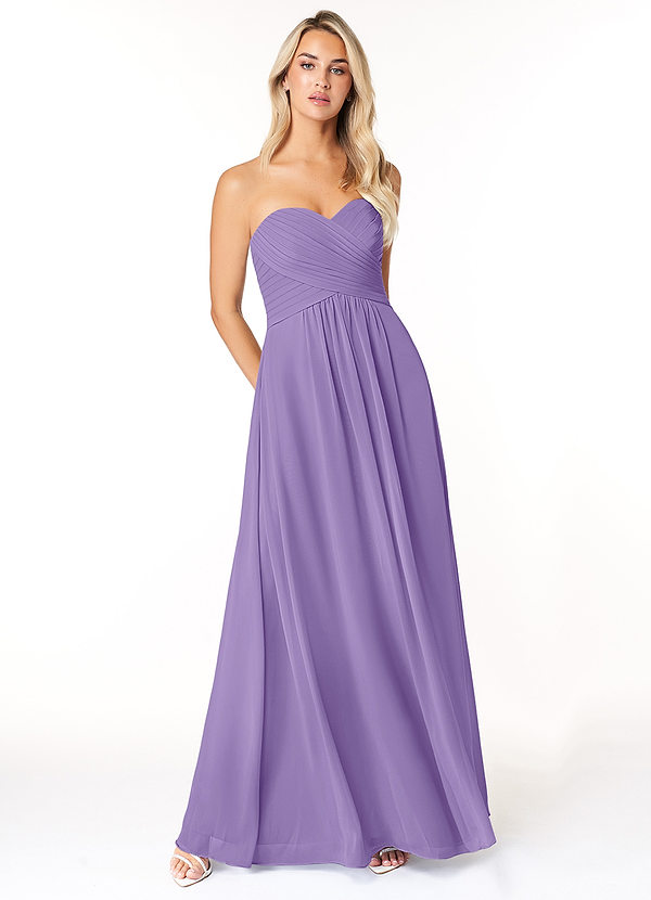 Azazie Yazmin Bridesmaid Dresses Tahiti A-Line Sweetheart Neckline Chiffon Convertible Dress image1