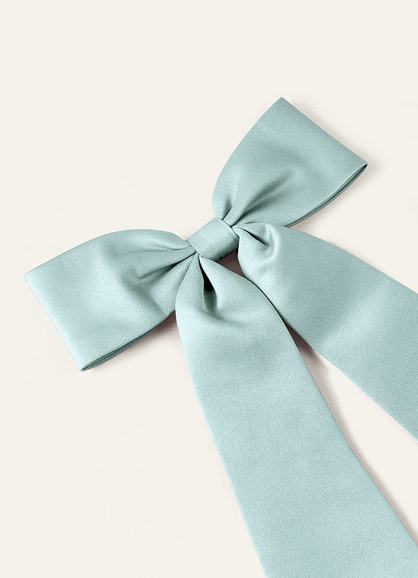 front Matching Color Matte Satin Bow Hair Tie Set