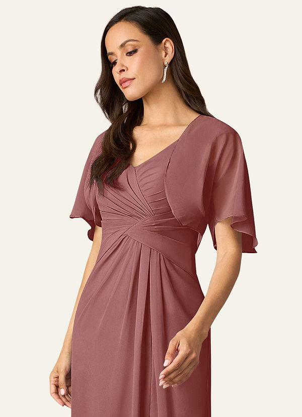 front Azazie Bijpassende Kleur Salome Chiffon Wrap