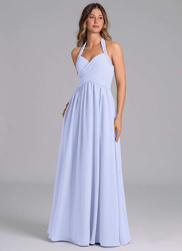 Azazie Darlyn Brudepigekjoler En streg Kæresteudskæring Chiffon Gulv-længde Kjole image1