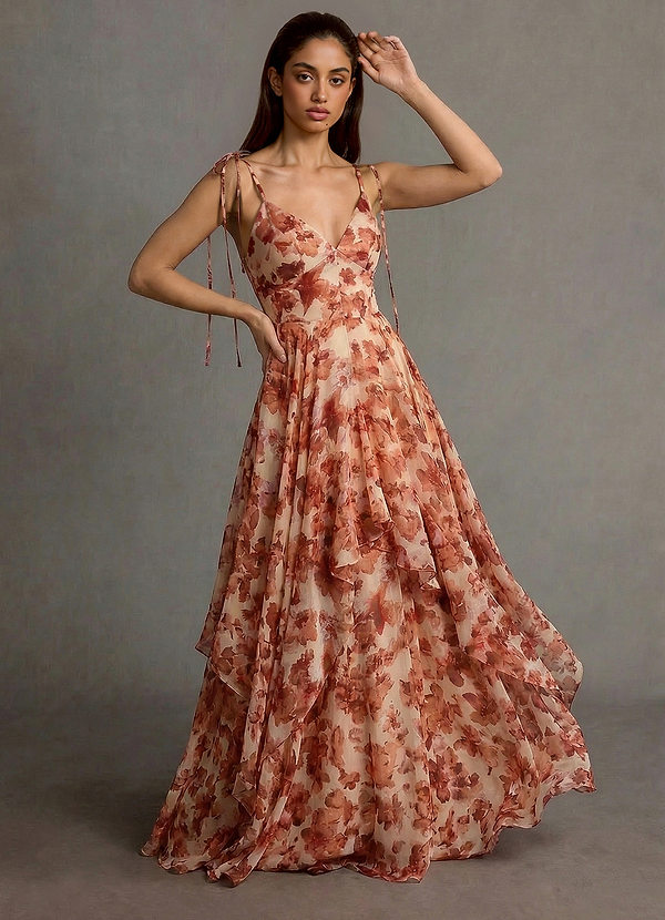 Harmony Abstract Floral Maxi Dress image1