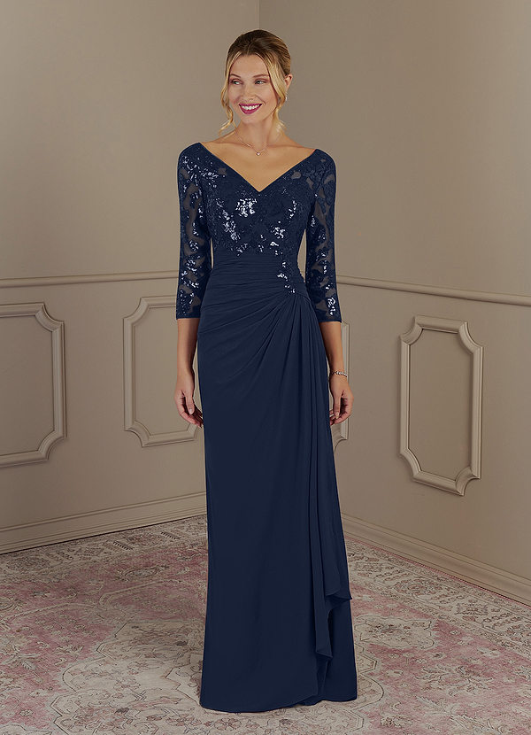 Dark Navy Azazie Lilianne Mother of the Bride Dress Mother of the Bride ...