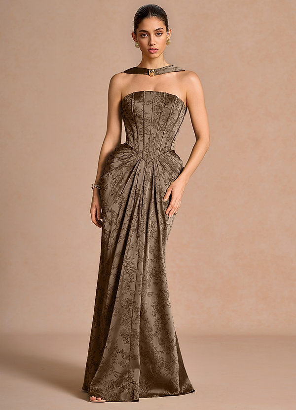 Calista Coffee Brown Maxi Dress image1