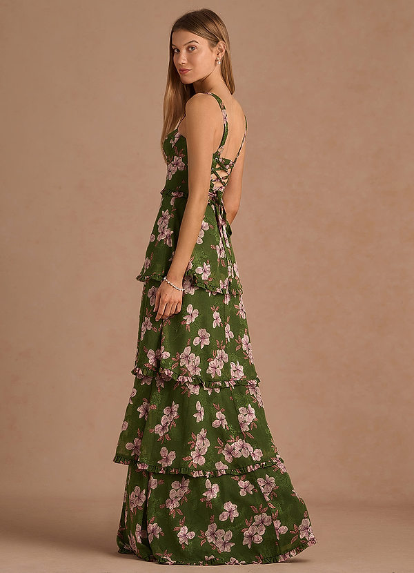 Magnolia Green Floral Maxi Dress image1