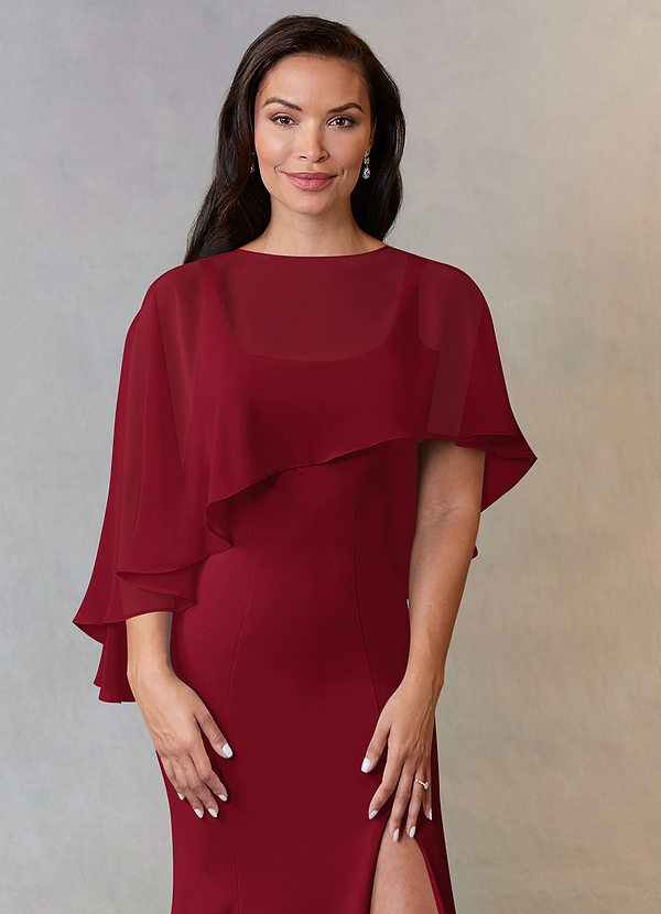 front Azazie Bijpassende Kleur Wren Chiffon Wrap