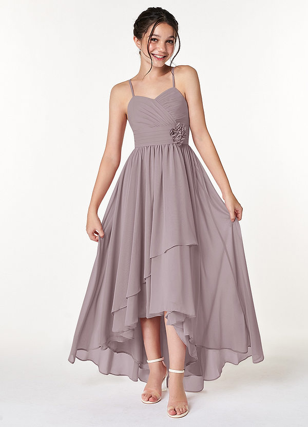 Azazie Catalina Junior Dusk A-Line Ruched Chiffon Dress image1