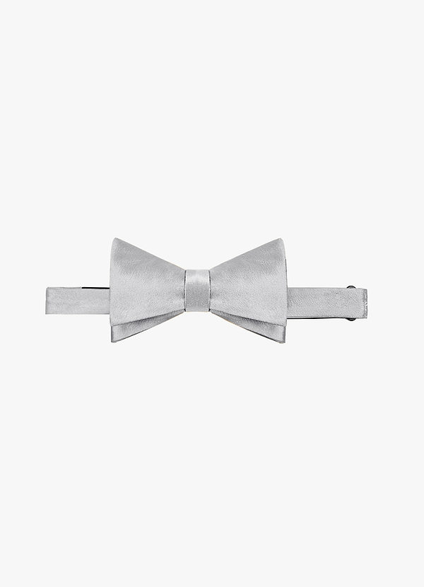 front Metallic Satin Bow Tie