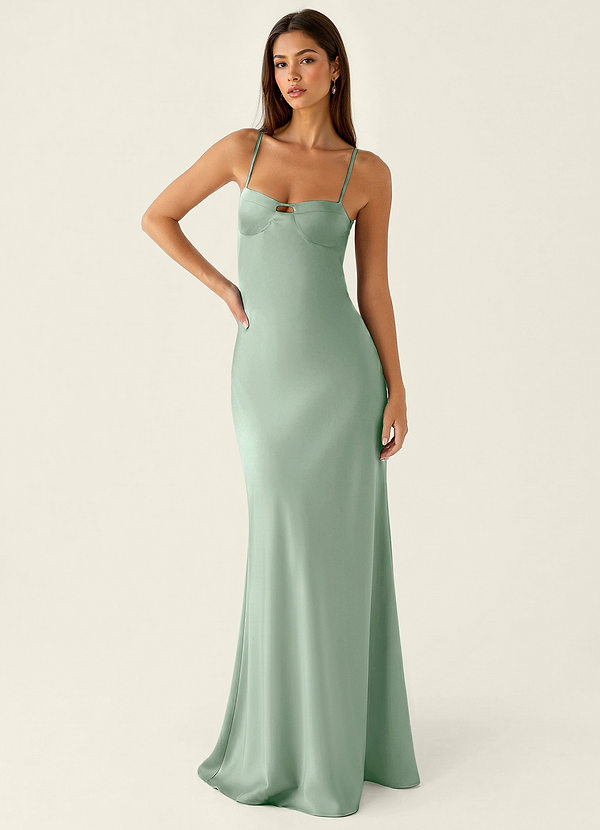 Stasiam Agave Stain Open Back Party Dress image1