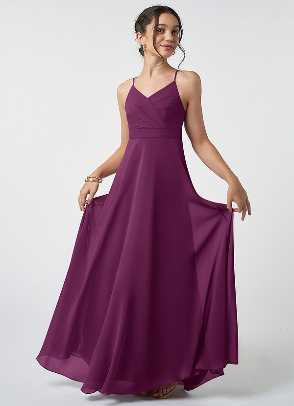Vestidos De Dama De Honor Junior De Tul A La Altura De Té Niebla