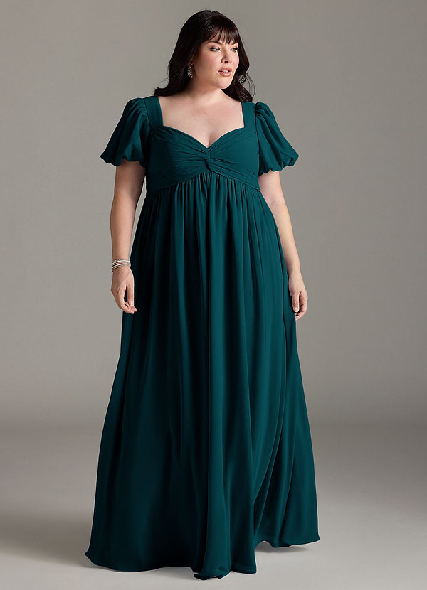 Azazie Madisynn Abiti da damigella premaman Abito Fiocco Chiffon Floor-Length image1