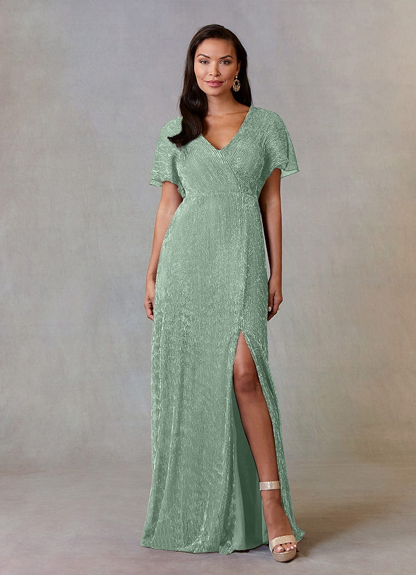 Upstudio Yuma Mother of the Brides Dresses Agave A-Line Metallic Mesh Dress image1