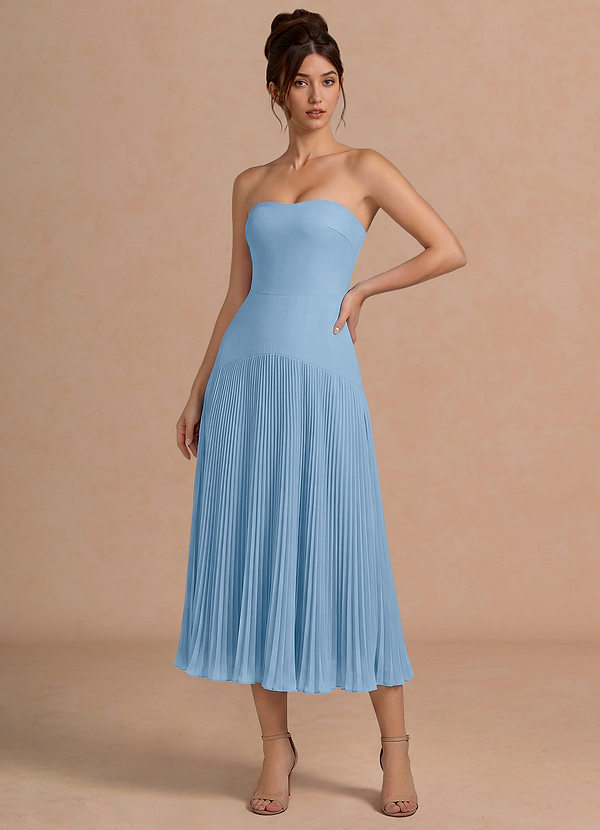 Robe Midi Bleu Brumeux Yuliana image1